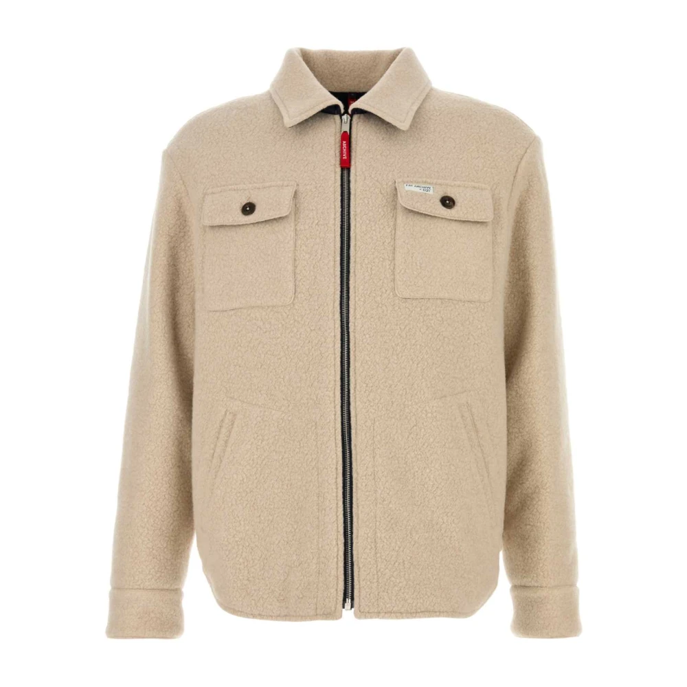 Fay Wolblend Zandjas Beige Heren
