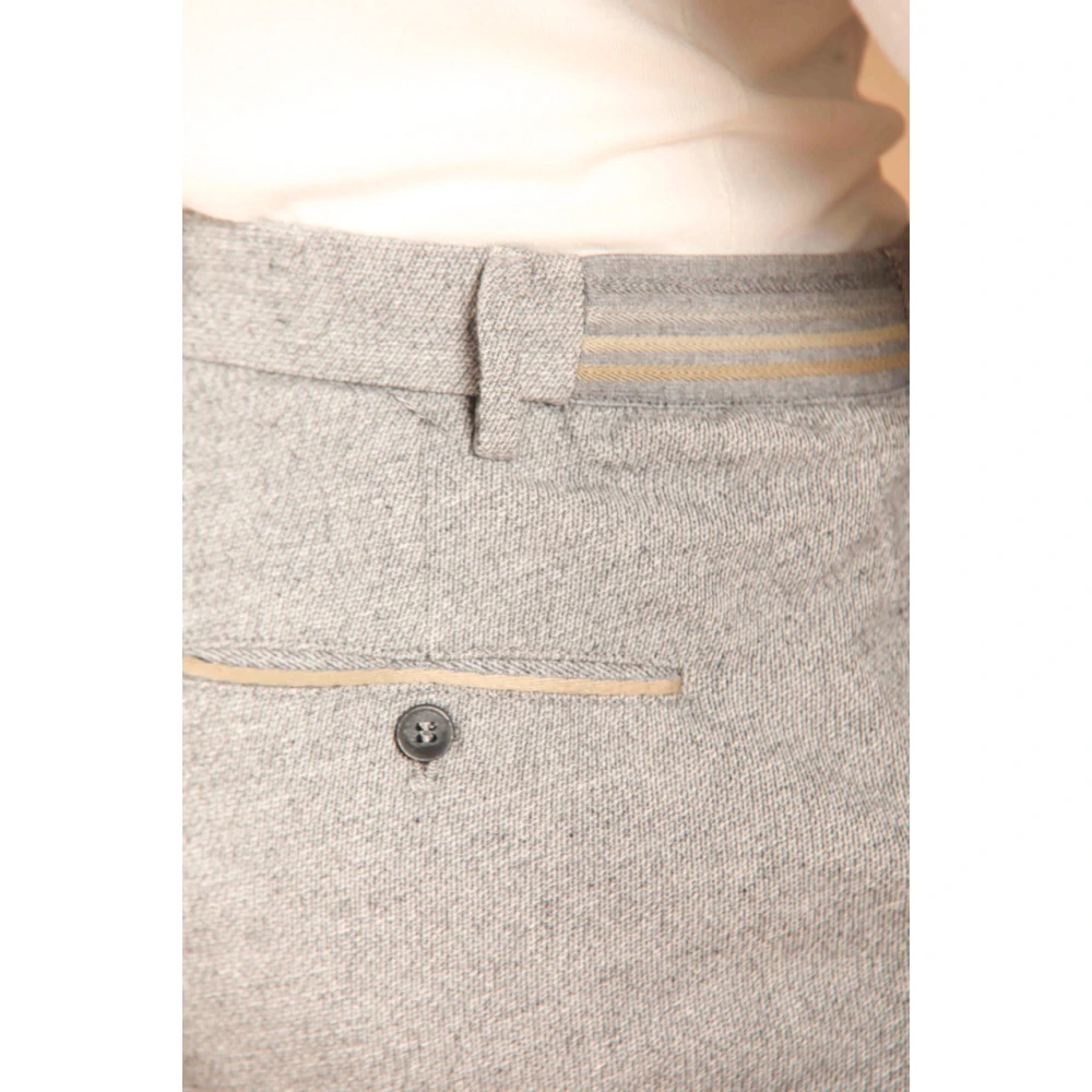 Mason's Grijze Katoen Wol Effect Chino Jogger Broek Gray Heren