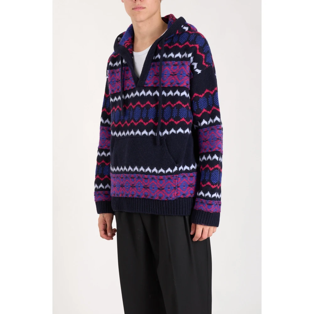 Laneus Hoodie met kangoeroezak Multicolor Heren