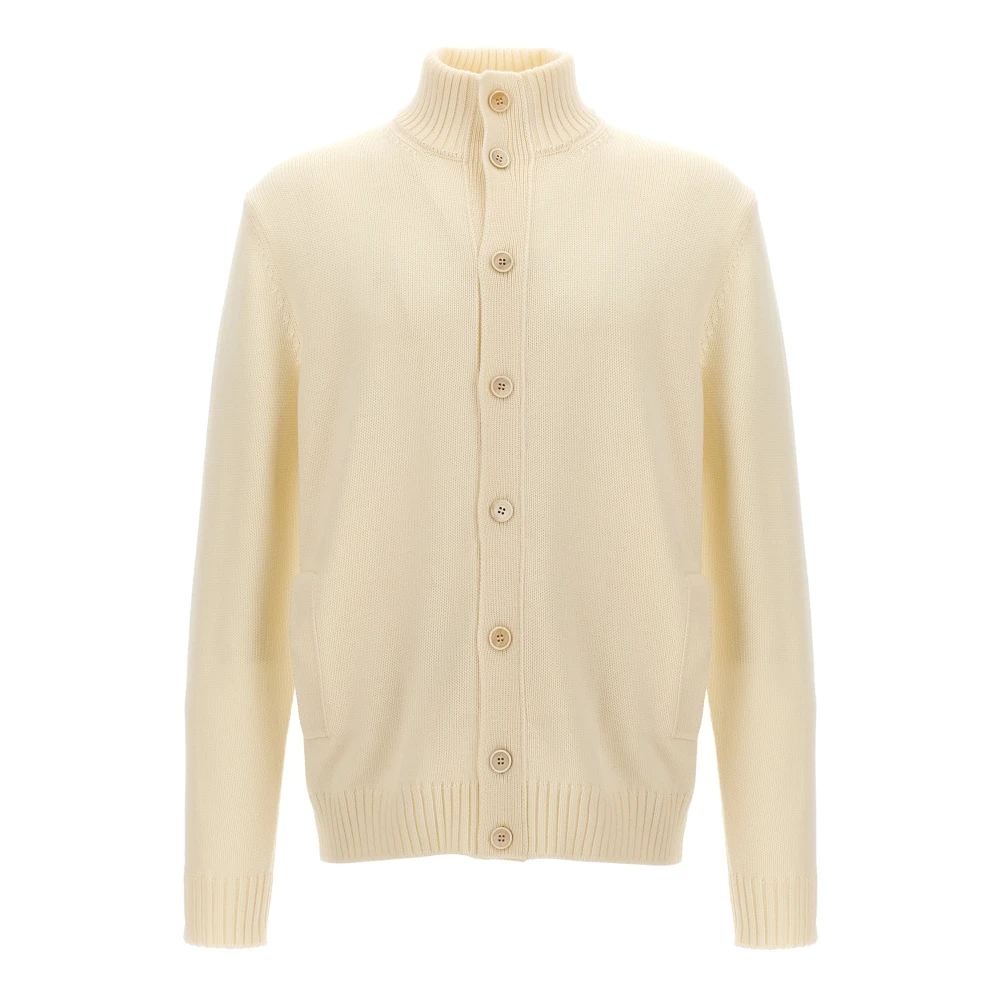 Zanone Men's White Chioto Cardigan