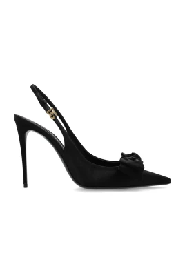 Satin Slingbacks med rosettdetalj