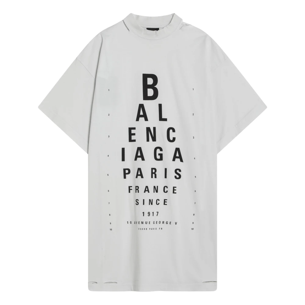 Balenciaga Korte mouwen ronde hals T-shirt Gray Dames