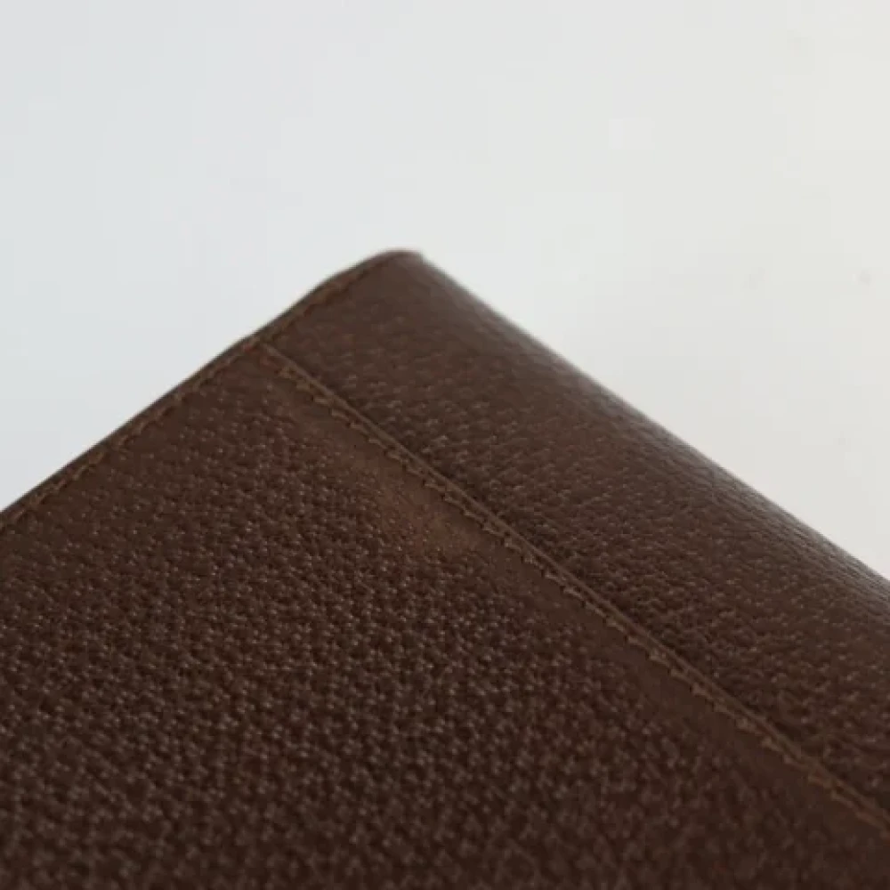 Salvatore Ferragamo Pre-owned Leather clutches Brown Dames