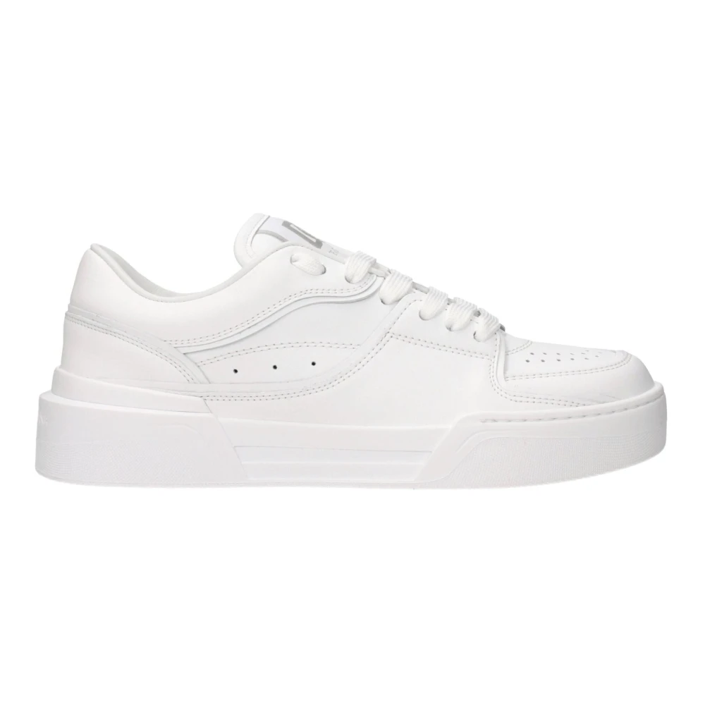 Dolce & Gabbana Women's White Leather Low Tops Trainers - Sneakers - 2 Uk- Shoes