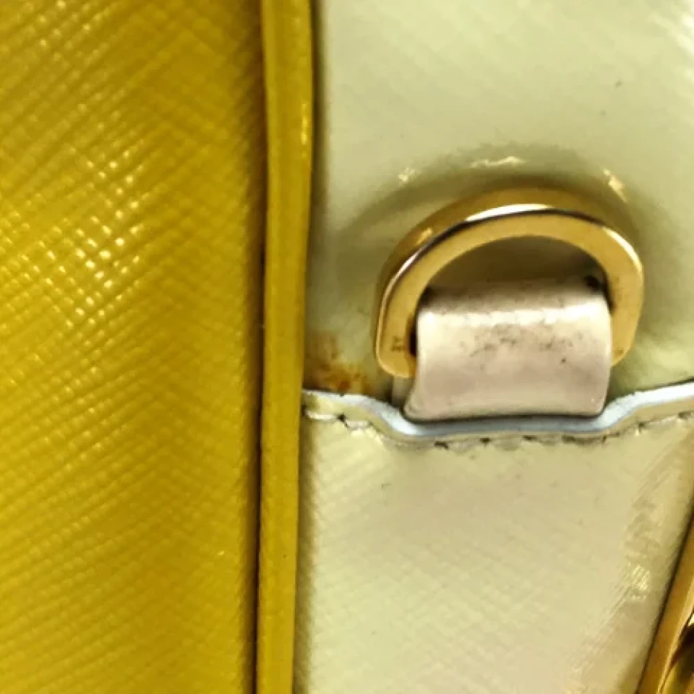 Prada Vintage Pre-owned Leather prada-bags Yellow Dames