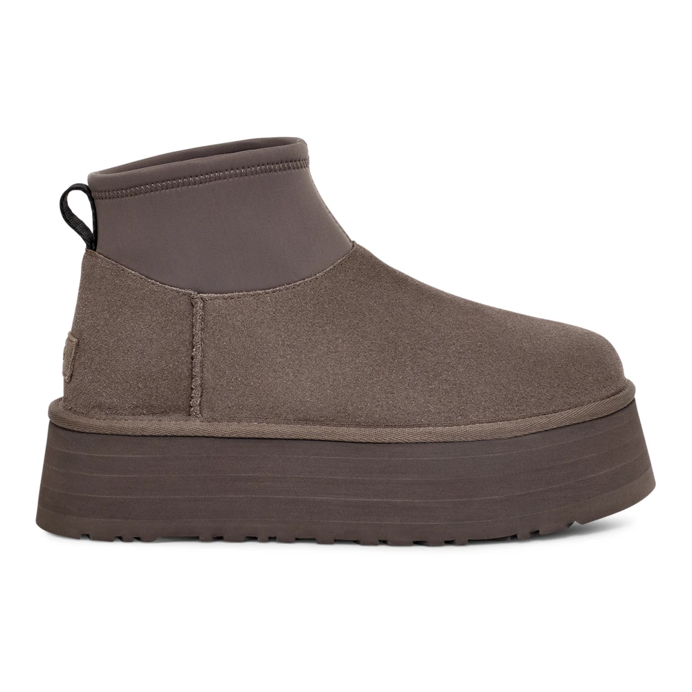 Ugg Gray Winter Boots, Female, 5 Uk, Classic Mini Dipper Boots Thundercloud