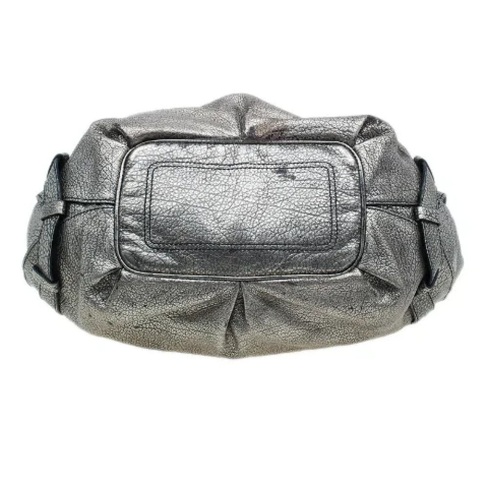 Celine Vintage Pre-owned Leather handbags Gray Dames