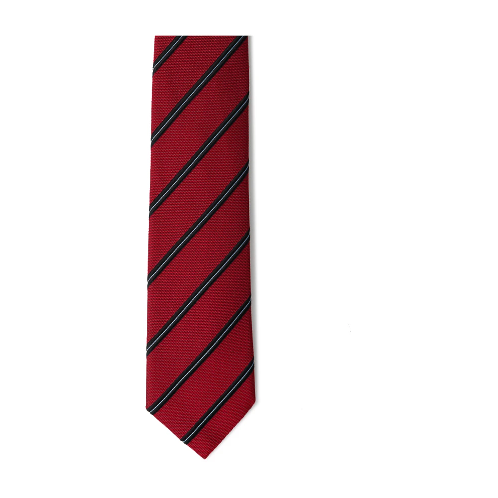 Giorgio Armani Bordeaux Zijden Stropdas Elegante Stijl Red Heren