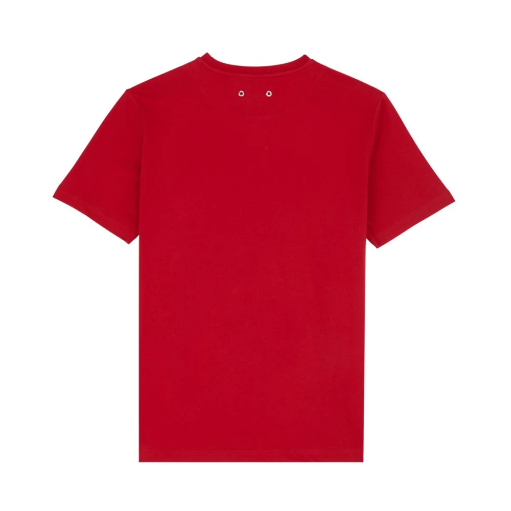 Vilebrequin Heren Biologisch Katoen Schildpad T-Shirt Red Heren