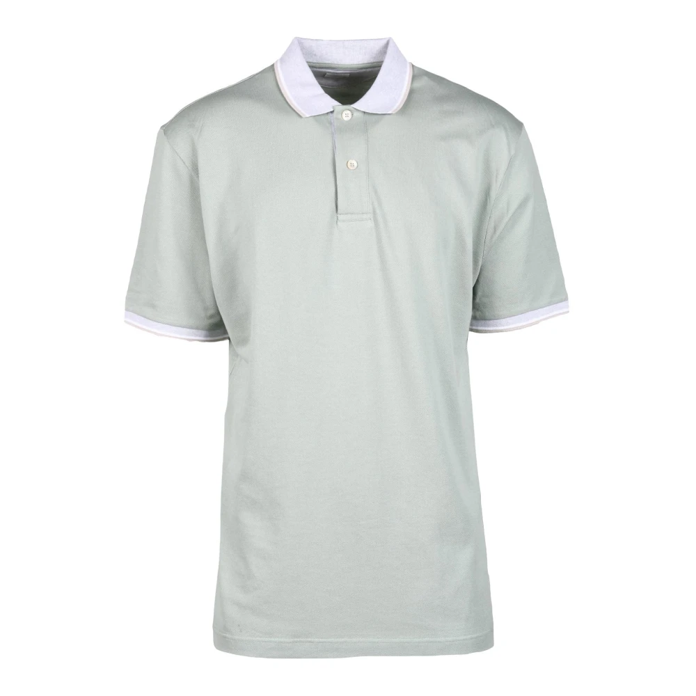Eleventy Katoenen Polo Shirt Green Heren