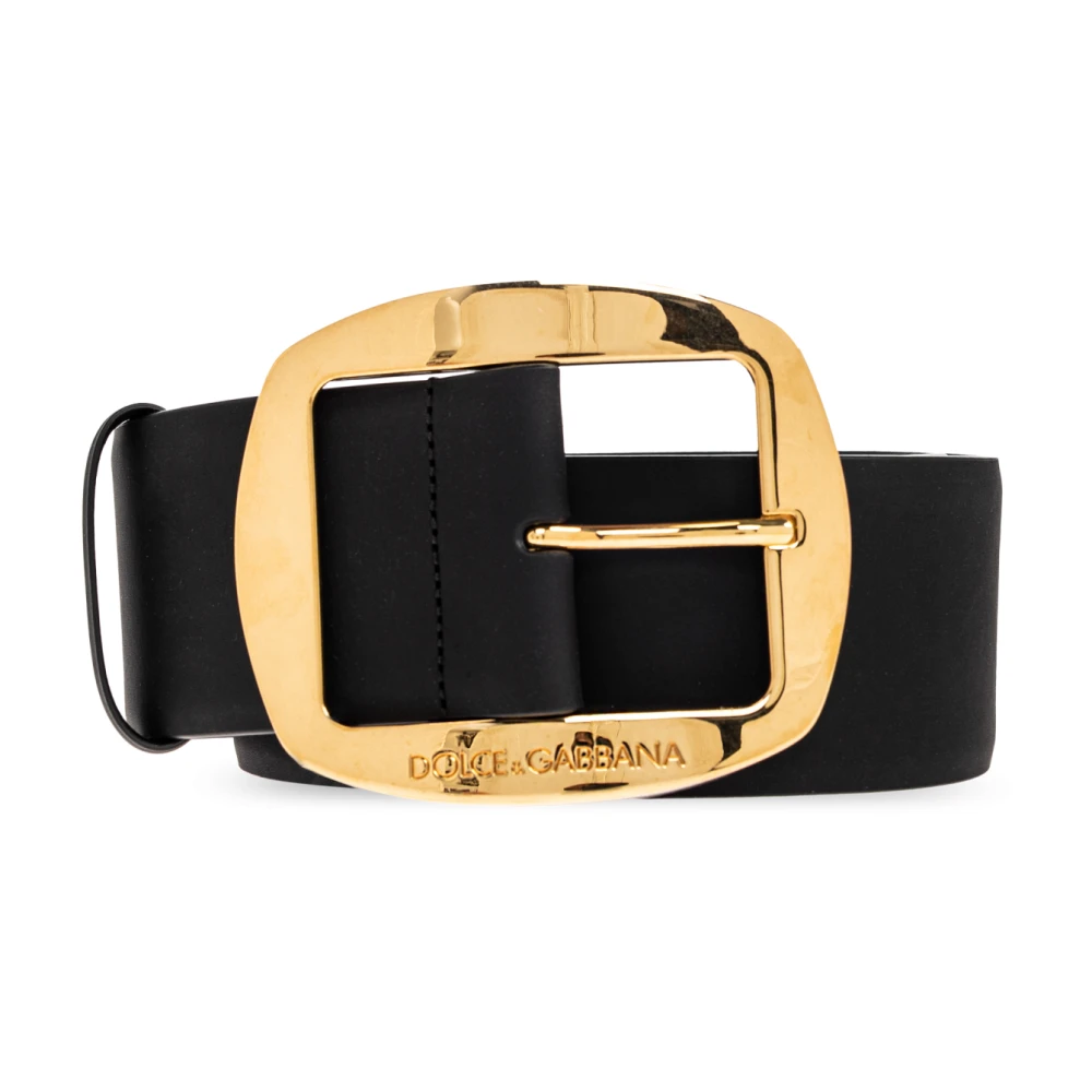 Dolce & Gabbana Damen Schwarz Leder Gürtel