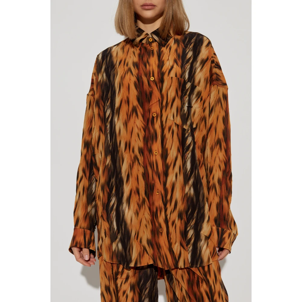 Balenciaga Cocoon Shirt Orange Dames