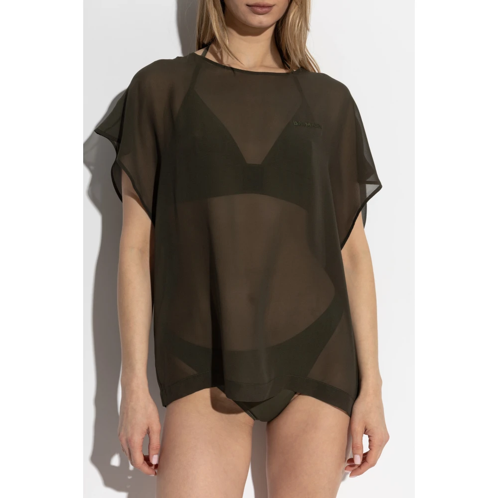 Balmain Zijden top Green Dames
