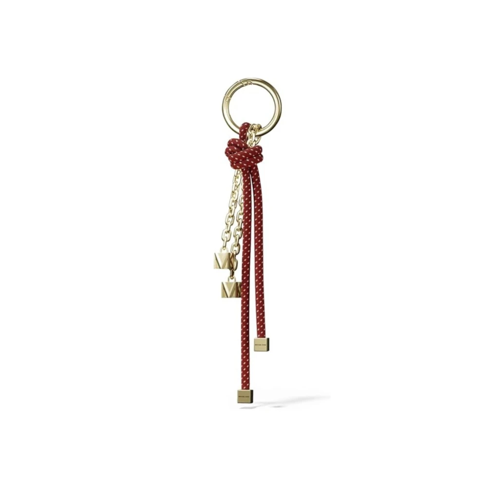 Michael Kors Women's Red Keychains, One Size, Speckled Cord Charm