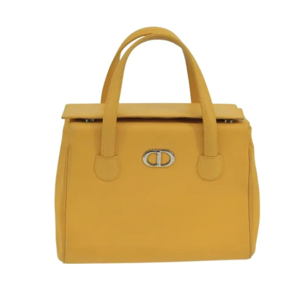 Dior Vintage Pre-owned Leather dior-bags Yellow Dames