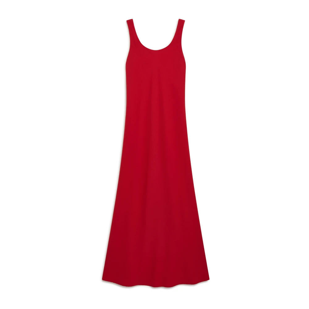 Maliparmi Sablè Crepe Ronde-Hals Jurk Red Dames