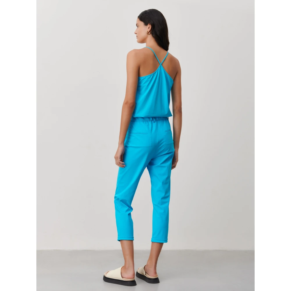 Jane Lushka Lichtblauwe Technische Jersey Top Blue Dames