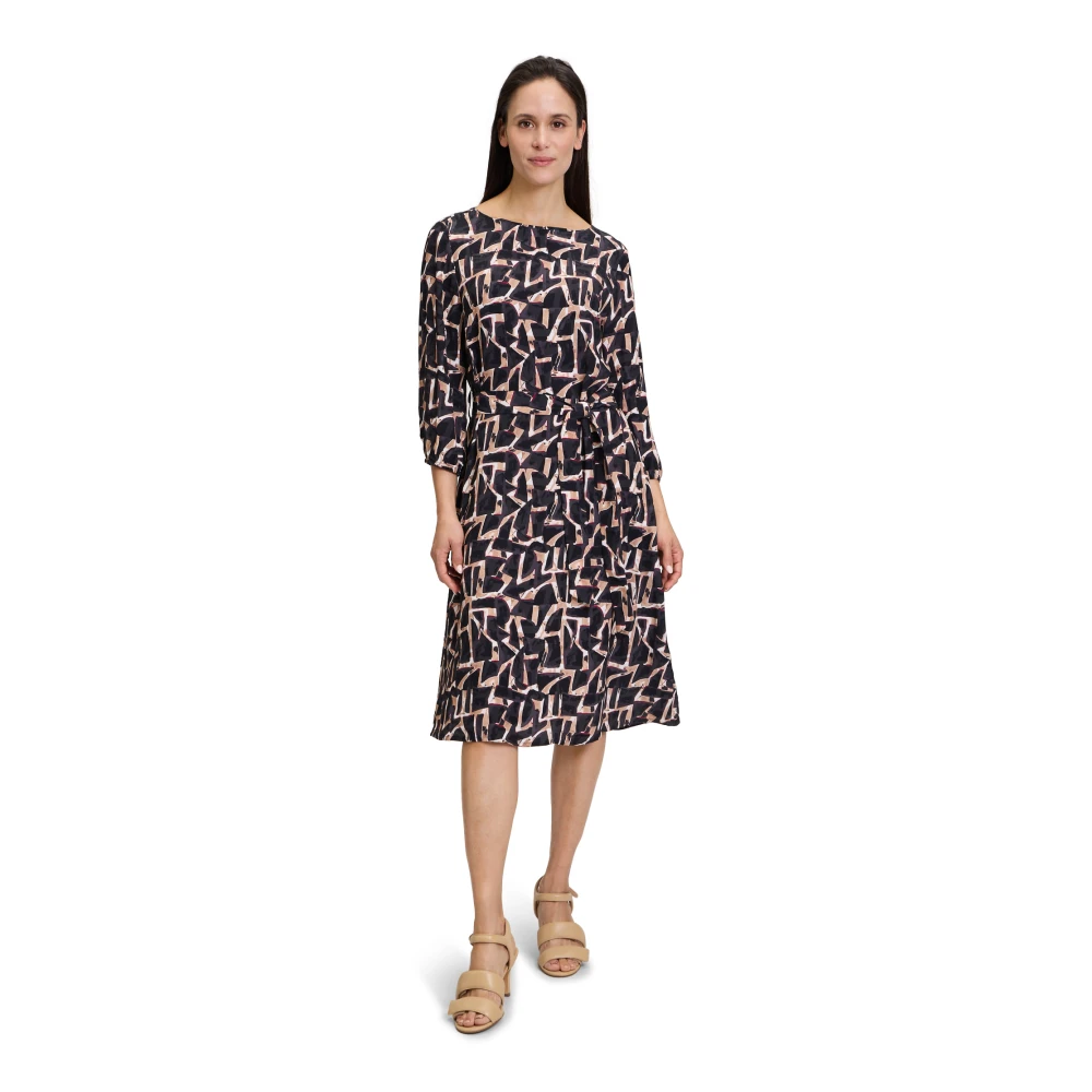 Betty & Co Casual Jurk met 3 4 Mouwen Multicolor Dames