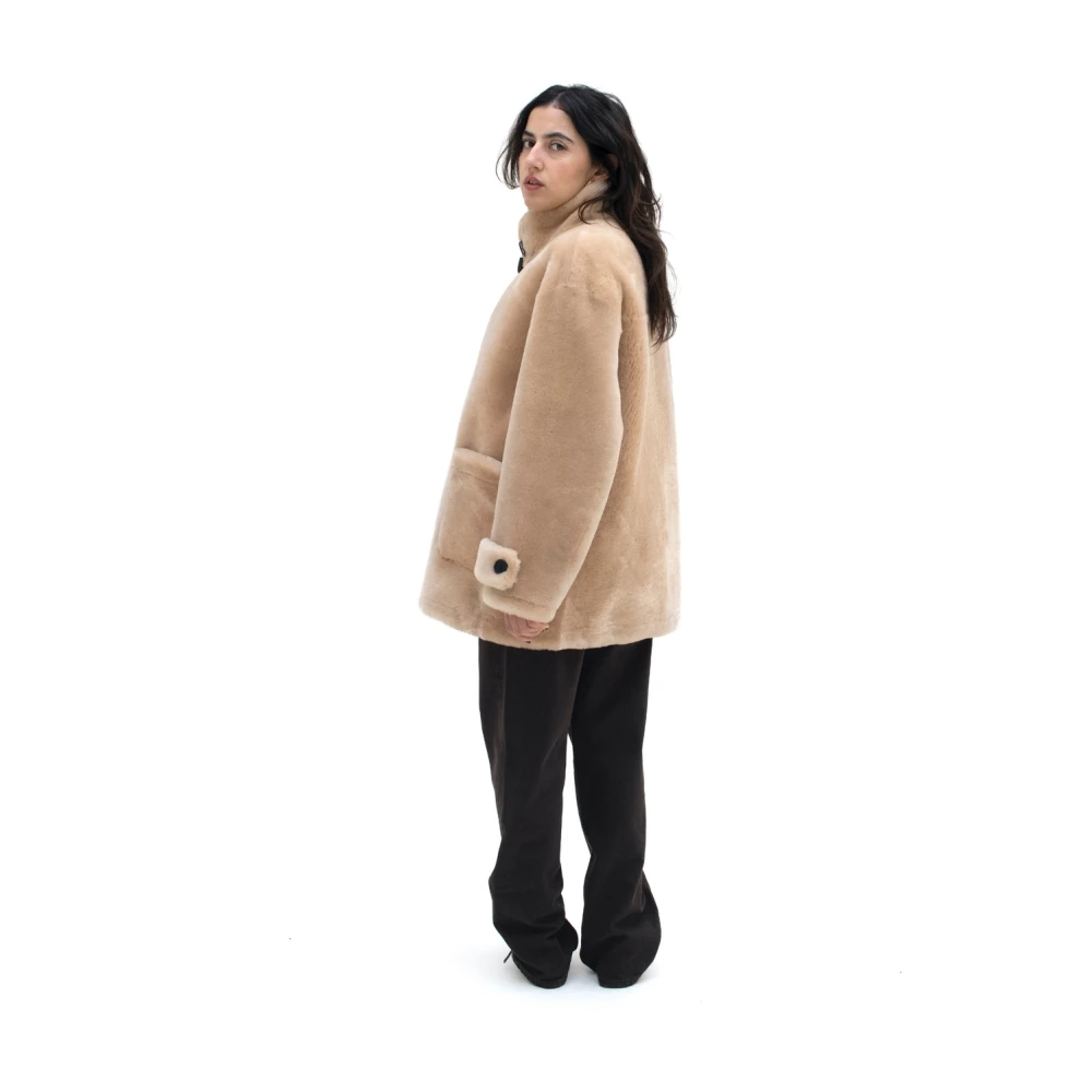 Just Things we Like Hayami Shearling Jacket Brown Dames