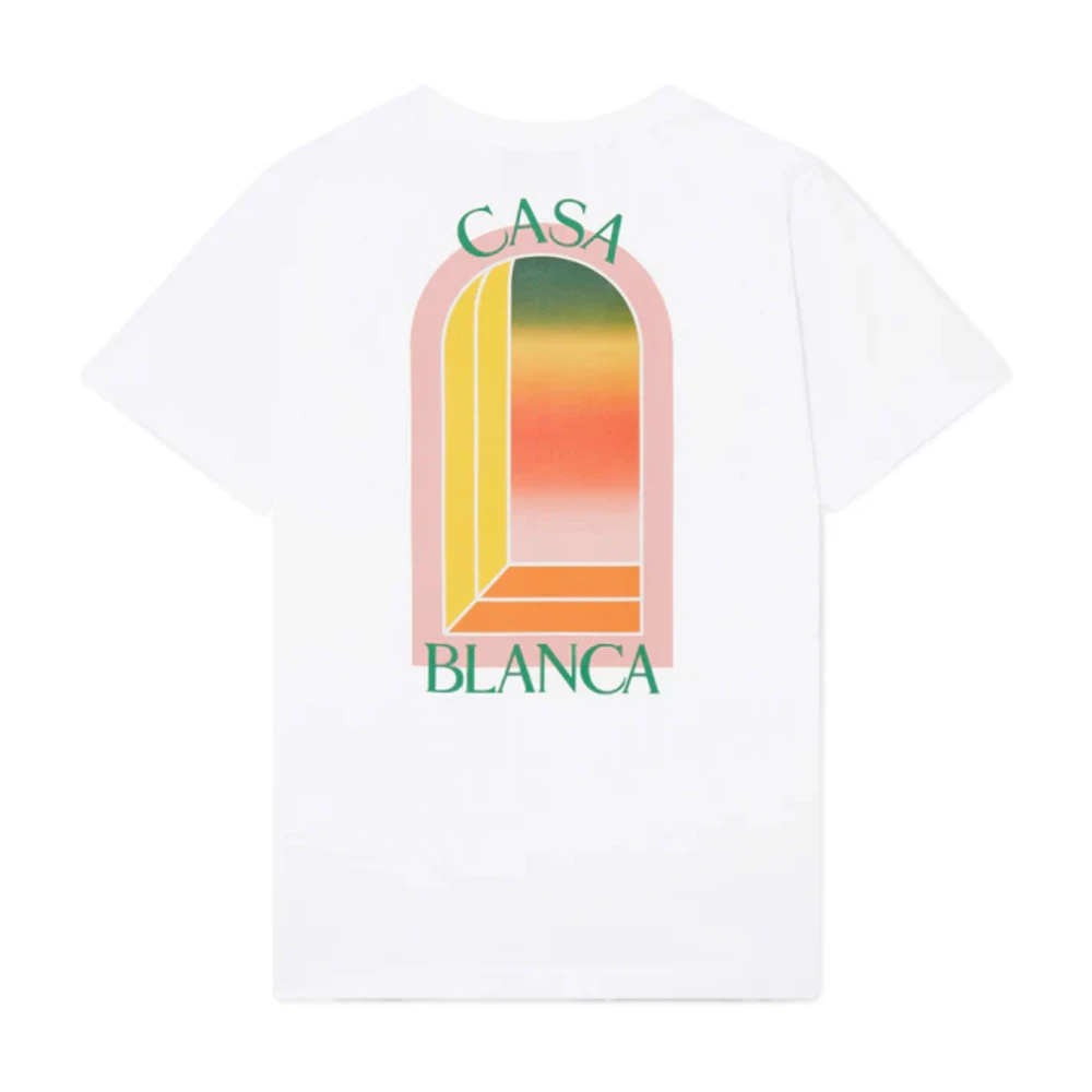 Casablanca Gradient L'Arche T-Shirt White Heren