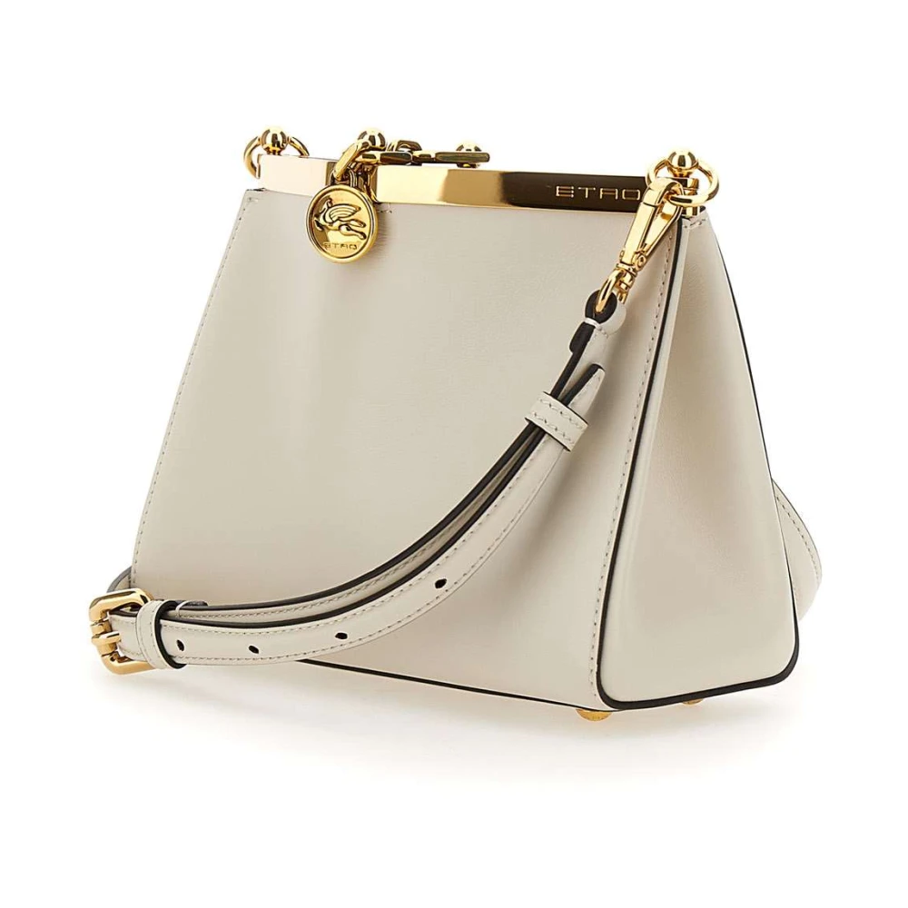 ETRO Crème Kalfsleren Schoudertas White Dames