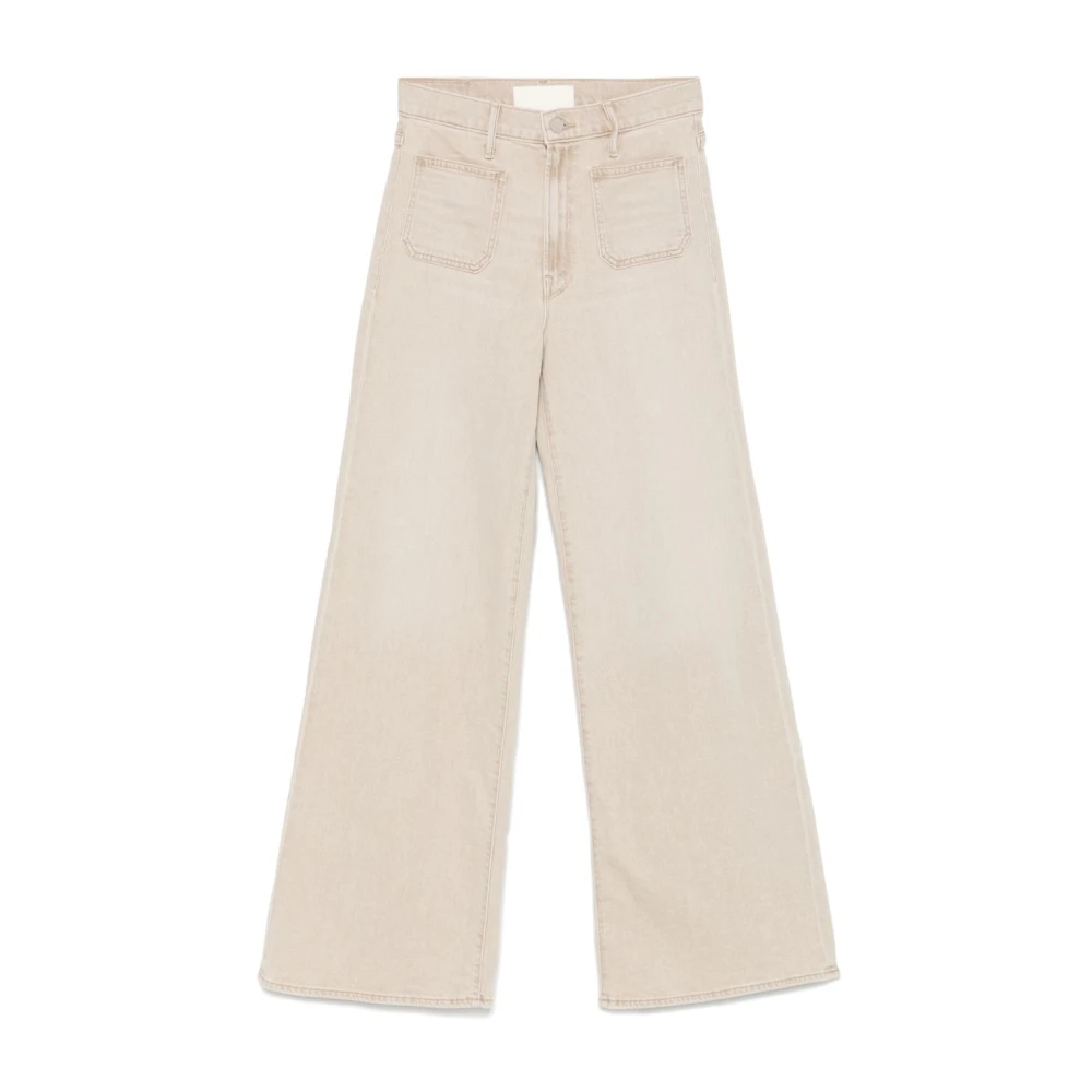 Mother Beige Sneak Jeans met Zakken Beige Dames