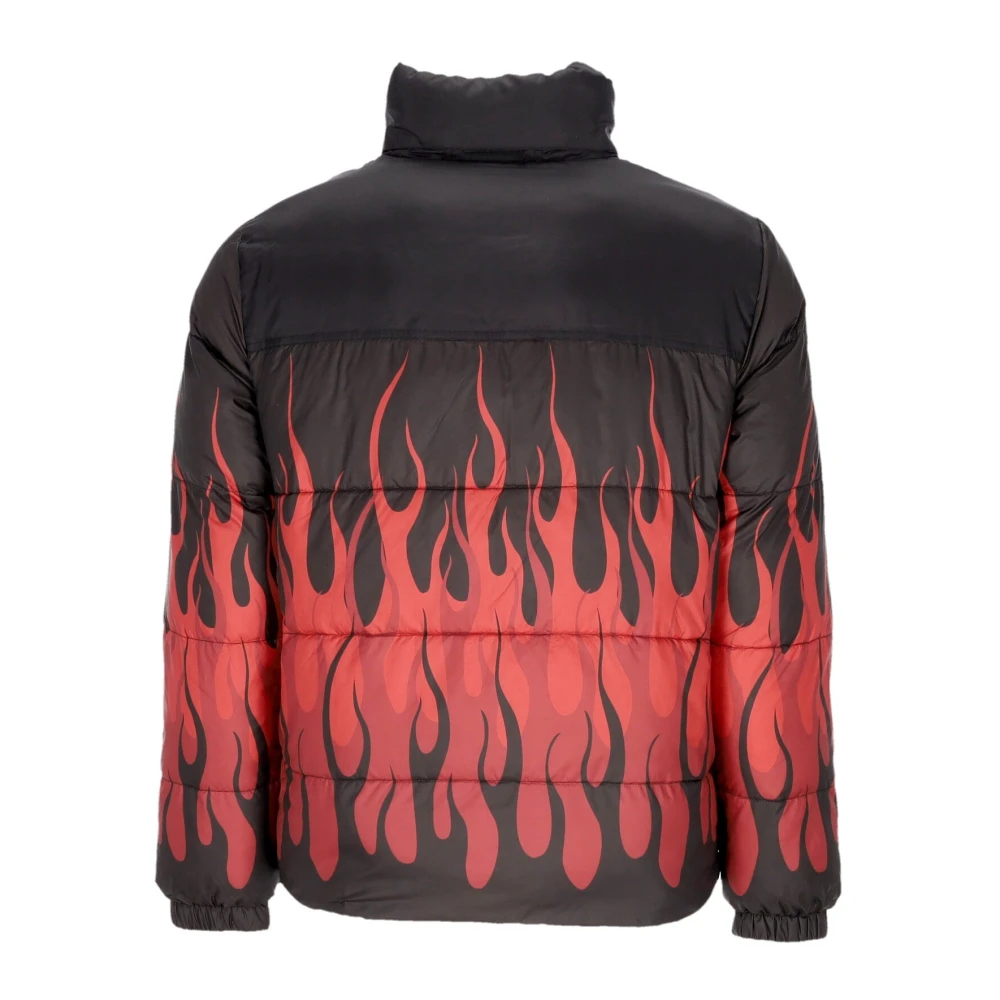 Vision OF Super Zwart Rode Puffy Donsjas Black Heren