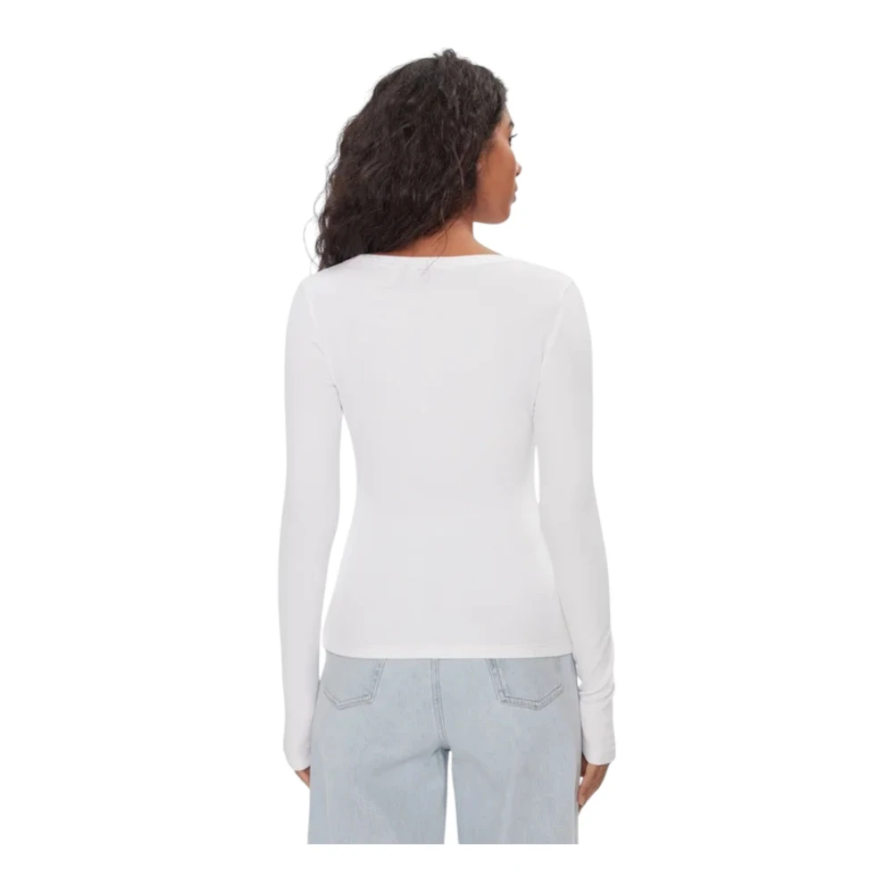 Tommy Jeans V-hals Top White Dames
