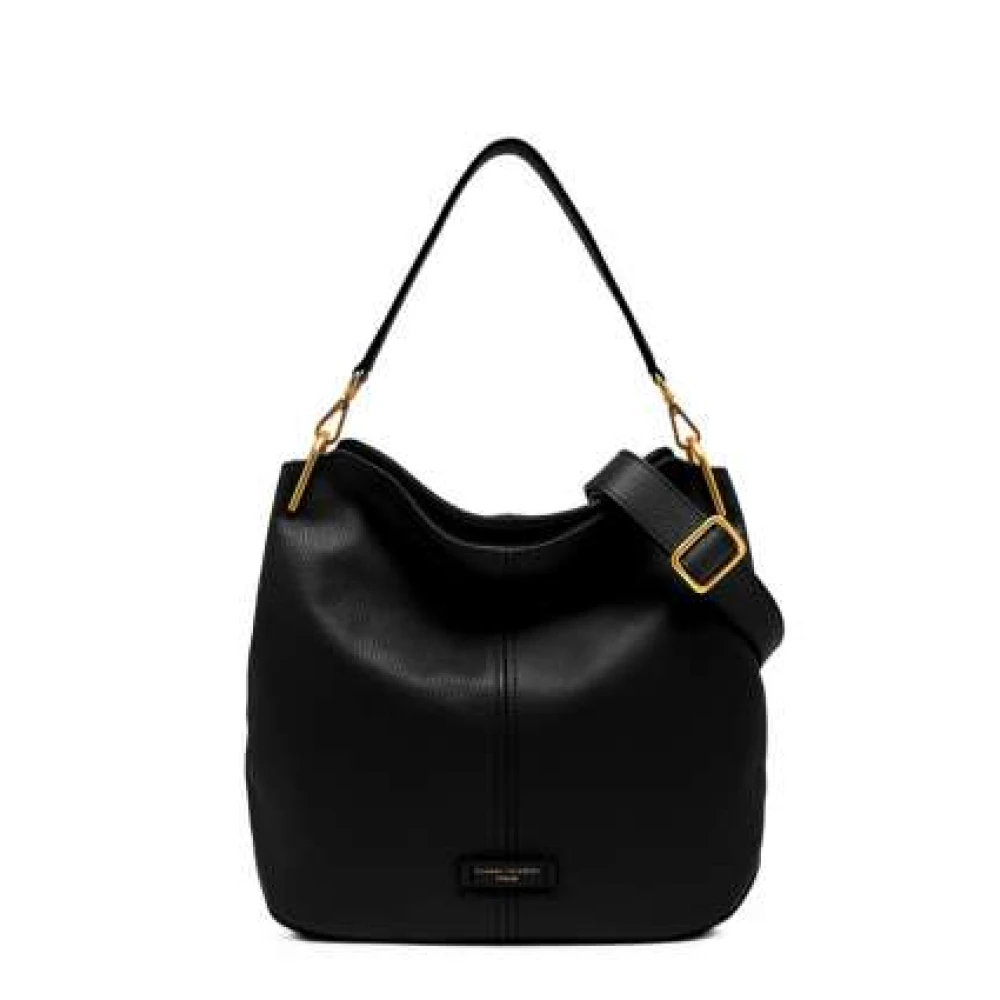 Gianni Chiarini Minimalistische leren schoudertas Black Dames