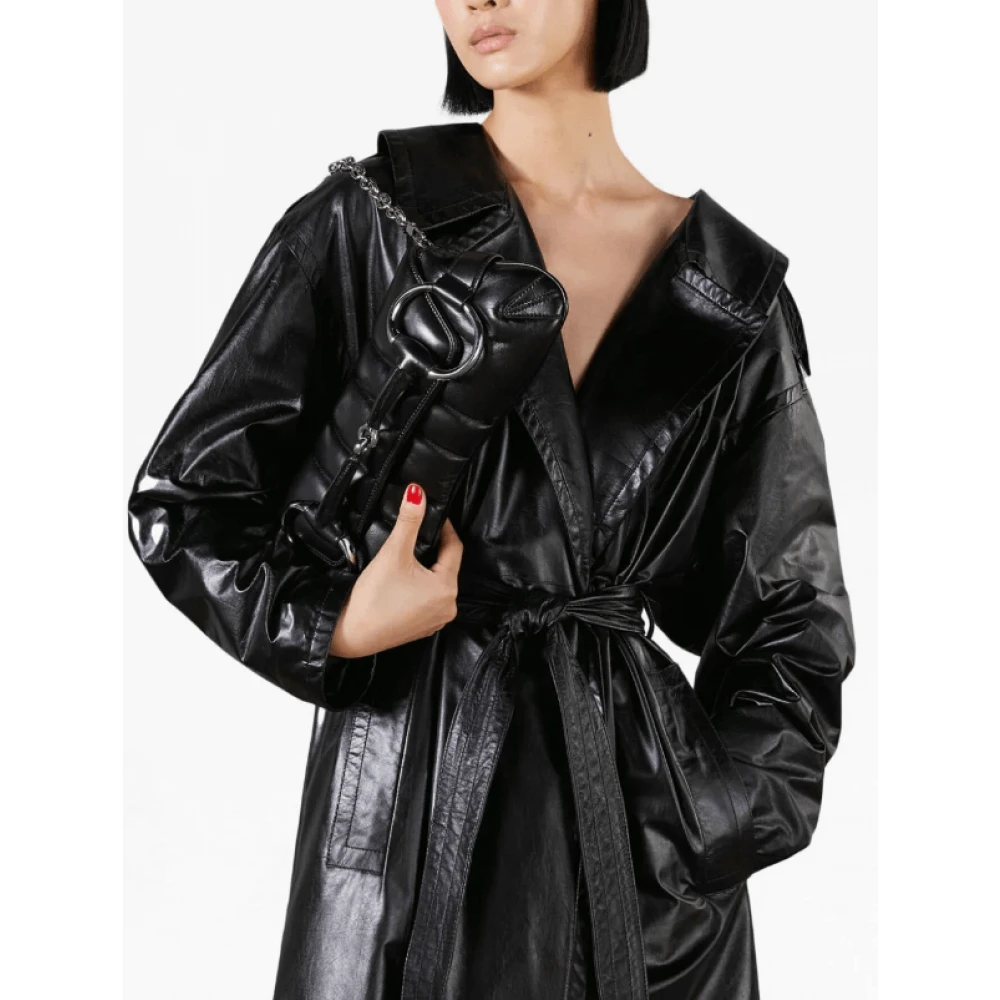 Gucci Gewatteerde Horsebit Kettingtas Black Dames