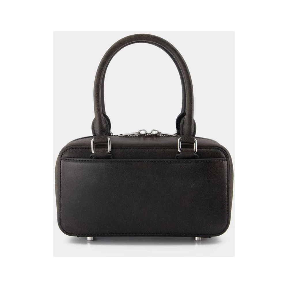 Self Portrait Zwarte Leren Mini Tote Tas Black Dames