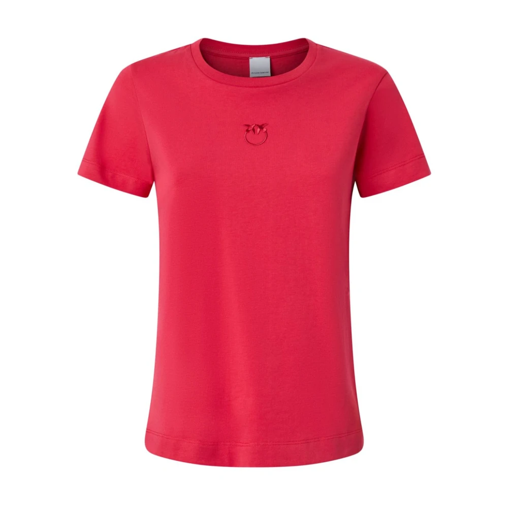 Pinko Casual Katoenen T-shirt voor Mannen Red Dames