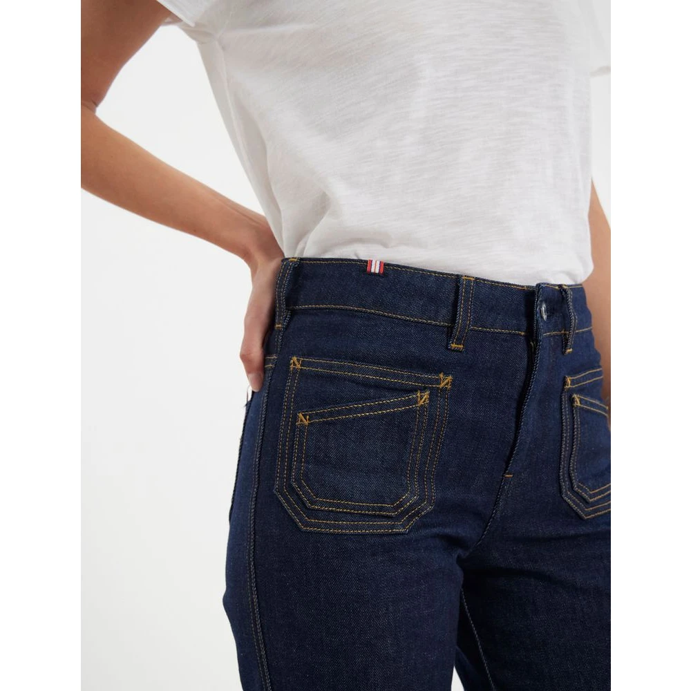 Ines De La Fressange Paris Rick Denim Navy Jeans Blue Dames