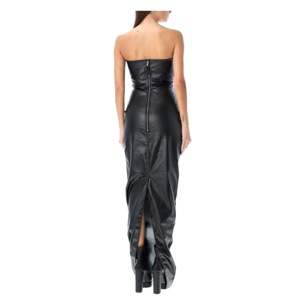 Rick Owens Zwarte Prong Gown Jurk Black Dames