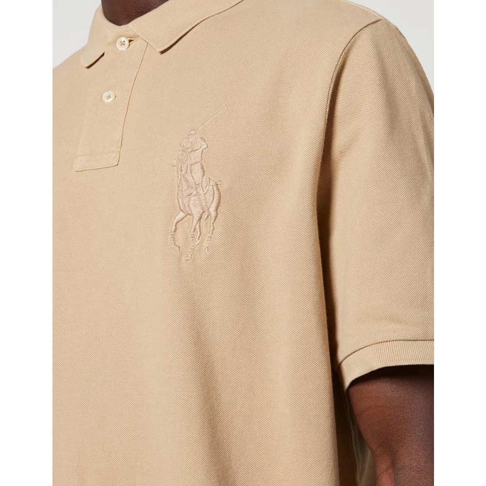Polo Ralph Lauren Klassieke Big Pony Logo Polo Shirt Beige Heren