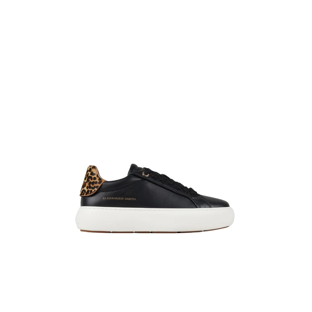 Alexander Smith Soho Donna in glad leer en hiel in gevlekt ponyhaar Dames Schoenen Zwart