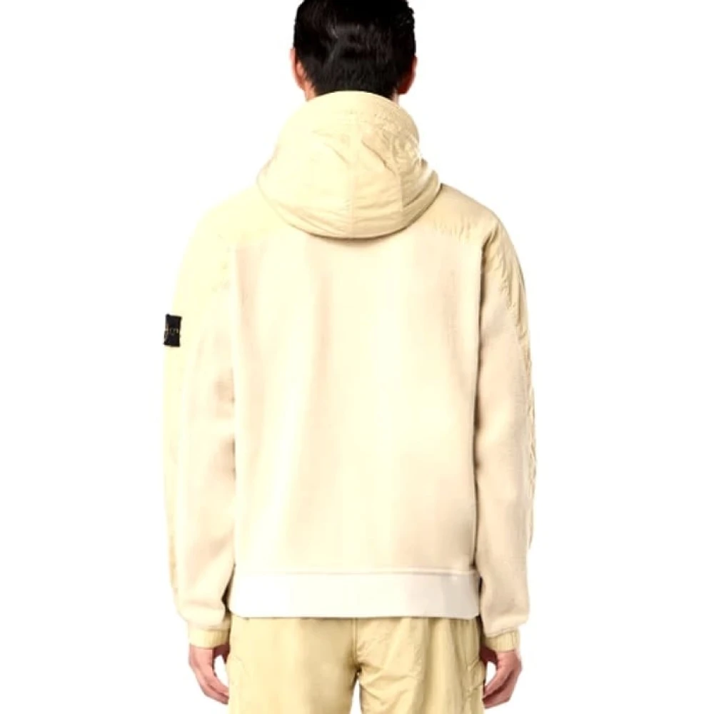 Stone Island Katoen Pile Nylon Sweatshirt Raglan Zak Beige Heren