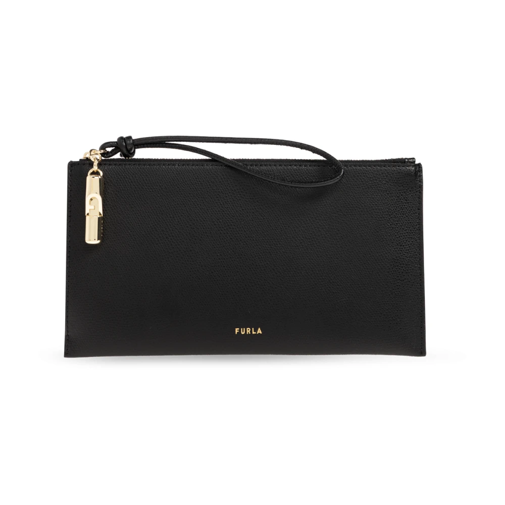 Furla Vrouw Zwart Tassen Dames, One Size, Leer, Iride Medium Bag