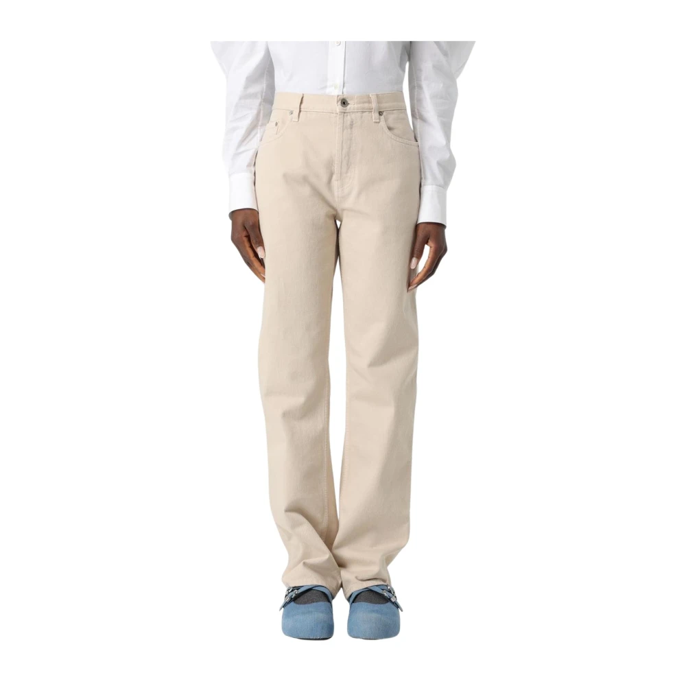 Burberry Women's Beige Straight Leg Jeans