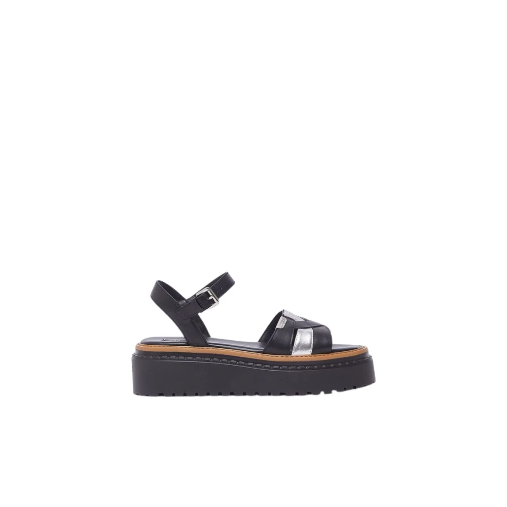 Liu Jo Vrouw Zwart Schoenen Dames, 39 Eu, Platte Sandalen