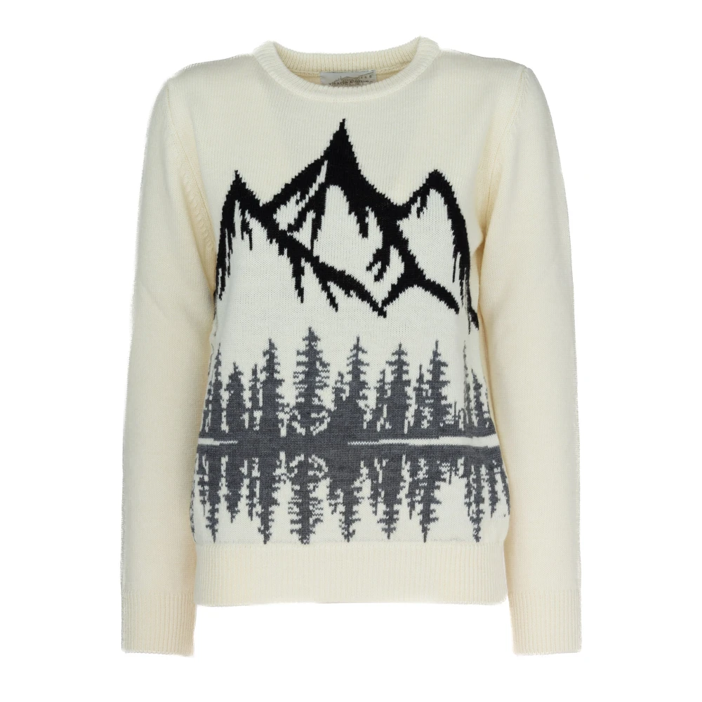 Vicario Cinque Alpen Jacquard Wollen Trui Multicolor Dames
