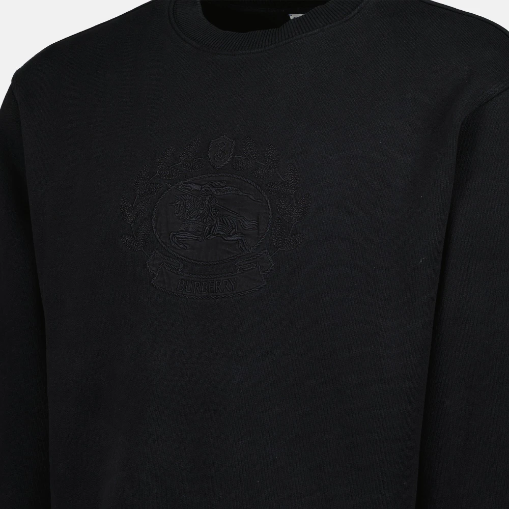 Burberry Zwarte Sweatshirt Herfst-Winter Collectie 2024 Black Heren