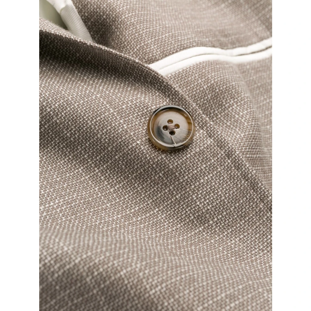 Corneliani Wol Linnen Zijden Jas Beige Heren