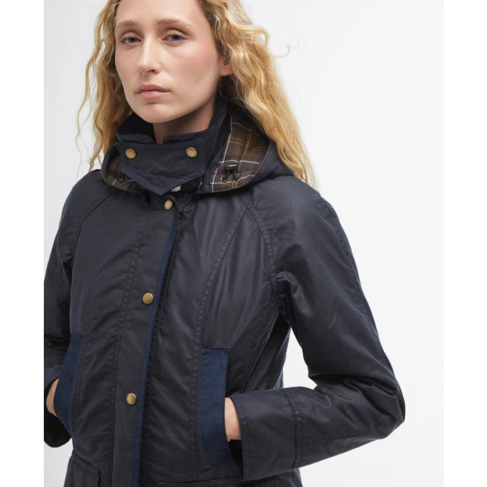 Barbour Blauwe Waxjas Bower Stijl Blue Dames