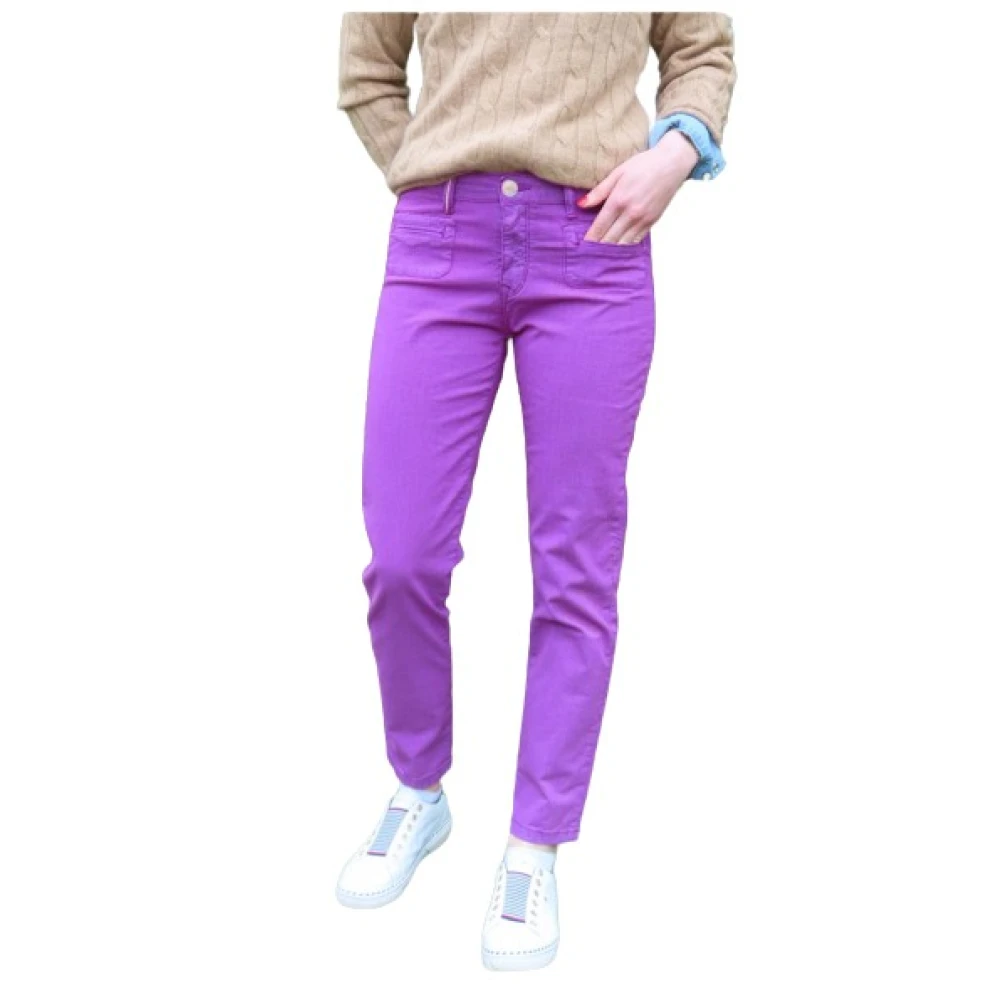 Islow Clara Gestreepte Broek Purple Dames