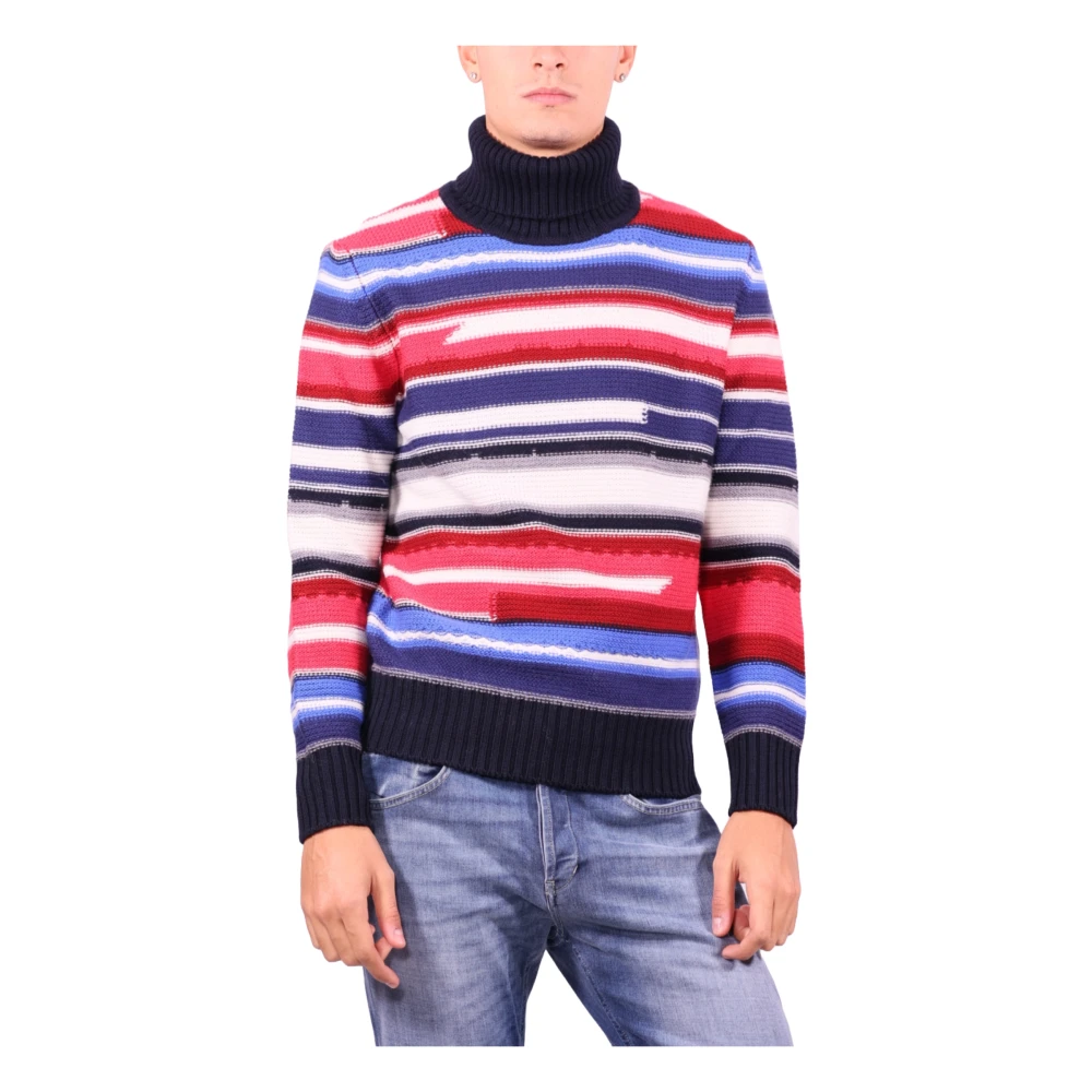 Kangra Blauwe Gestreepte Trui Multicolor Heren