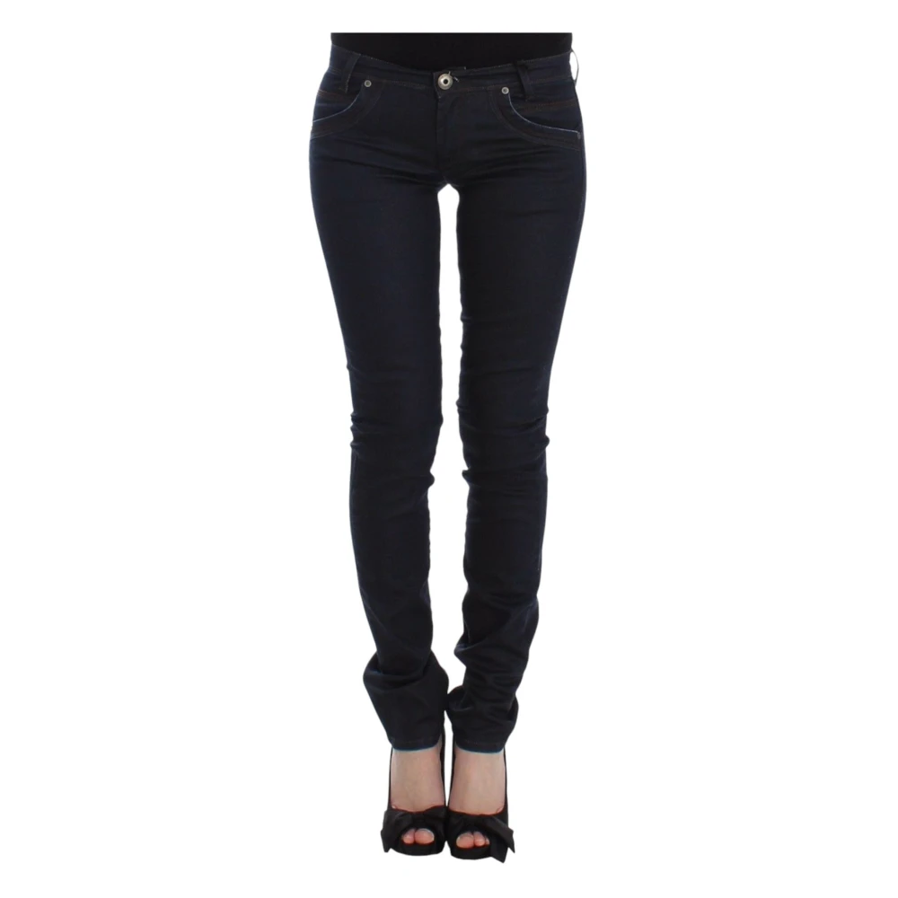 Ermanno Scervino Women's Blue Slim Jeans Denim Trousers Skinny Leg Stretch - Slim Fit Jeans - W26 - Jeans