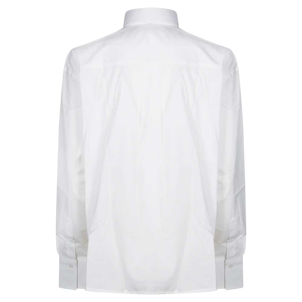Victoria Beckham Lange Mouw Geknipte Shirt White Dames
