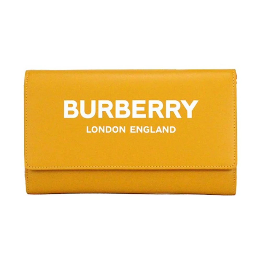 Burberry Logo Leren Crossbody Tas met Riem Yellow Dames