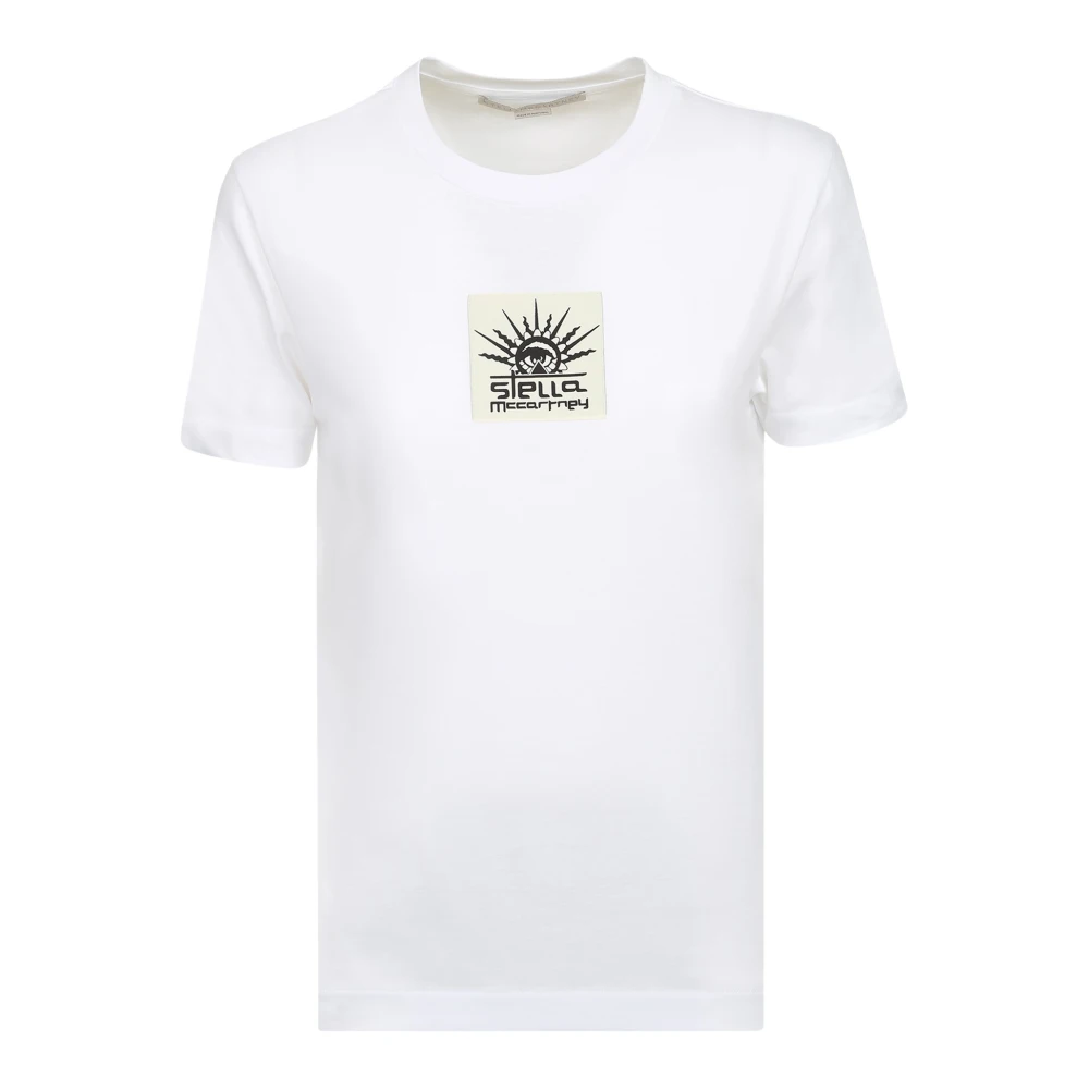 Stella Mccartney Logo-print Katoenen T-shirt White Dames
